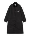 Carhartt Mid-weight Cotton Canvas Coat With Diamond Quilted Lining In Black