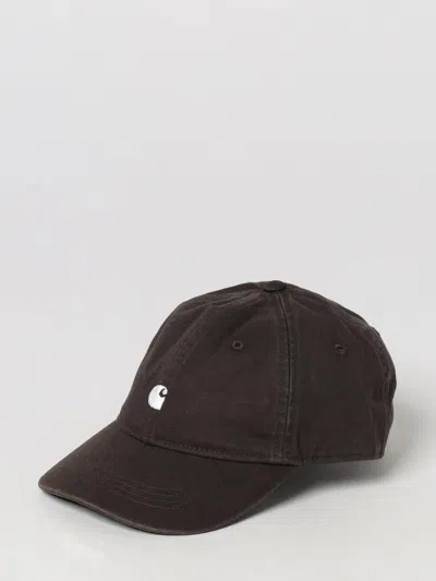 Carhartt Wip Cotton Baseball Cap With Embroidered Logo And Adjustable Back Strap In Brown