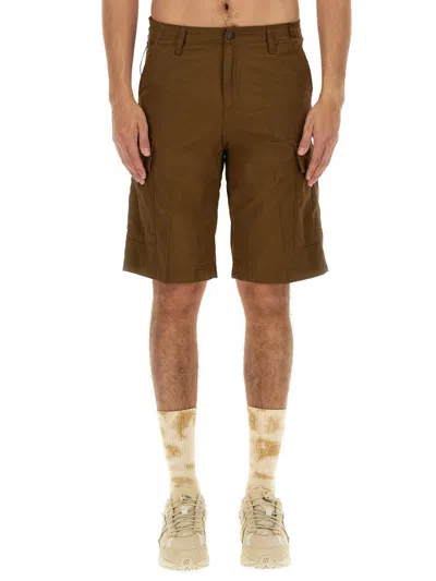 Carhartt Wip Cotton Bermuda Shorts In Brown