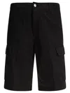 Carhartt Wip Cotton Black Shorts In Black