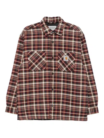 Carhartt Plaid Pattern Long Sleeve Shirt Jacket In Multi
