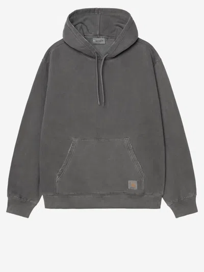 Carhartt Wip Cotton Hoodie With Kangaroo Pocket Sweatshirt In Gray