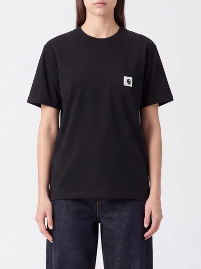 Carhartt Wip Cotton Pocket T-shirt With Dropped Shoulders In Black