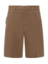Carhartt Regular Waist Organic Cotton Single Knee Shorts In Brown