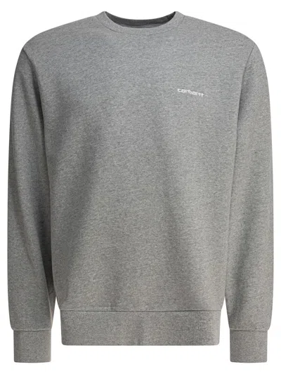 Carhartt Wip Cotton Sweatshirt In Gray
