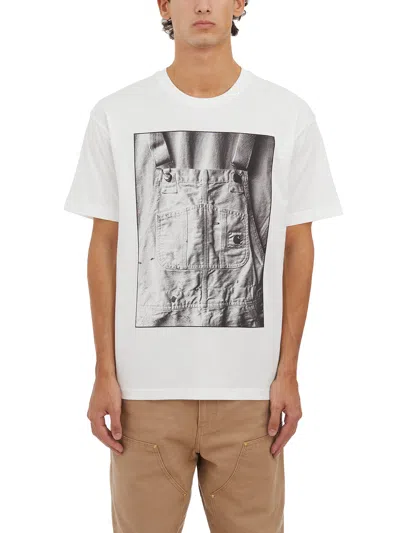 Carhartt Wip Cotton T-shirt Bib Overall In White