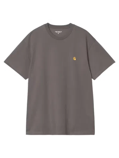 Carhartt Wip Cotton T-shirt In Gray