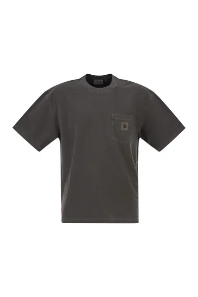 Carhartt Wip Organic Cotton Pocket T-shirt In Gray