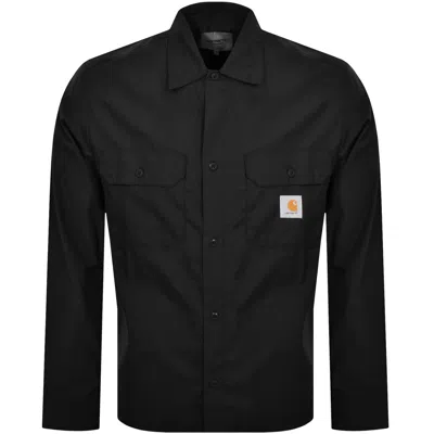 Carhartt Wip Craft Long Sleeve Shirt Black In Neutral
