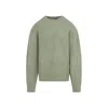 Carhartt Crew Neck Sweater With Ribbed Cuffs And Hem In Green