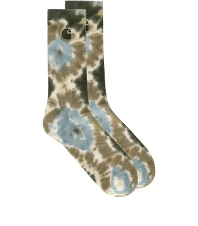 CARHARTT CARHARTT WIP CUSCO TIE DYE GREEN SOCKS