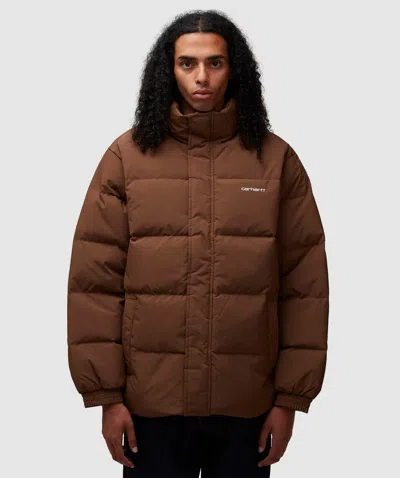 Carhartt Wip Danville Jacket In Chocolate / White