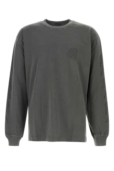 CARHARTT CARHARTT WIP DARK GREY COTTON L/S TERRESTRIAL T-SHIRT