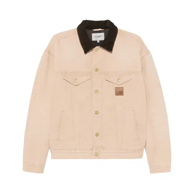Pre-owned Carhartt Wip Dayton Trucker Jacket 'dusty Hamilton Brown/tobacco (stone Canvas)' | Men's Size Xl