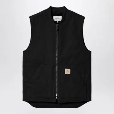 Carhartt Wip Dearborn Canvas Waistcoat In Black