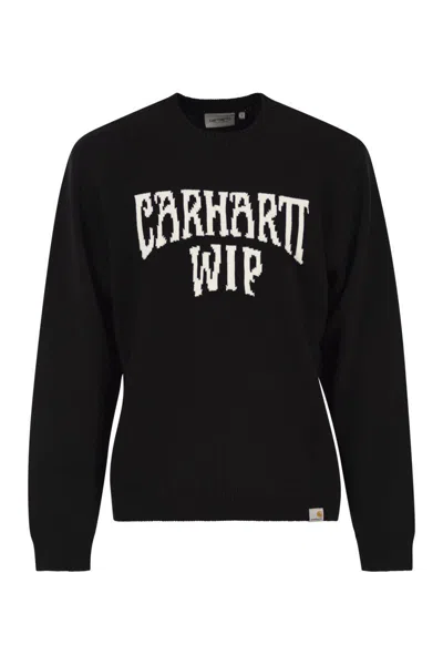Carhartt Wip Deck Logo-intarsia Sweater In Black