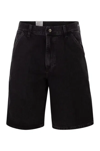 Carhartt Wip Denim Bermuda Shorts In Black