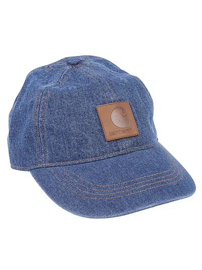 Carhartt Wip Denim Cotton Cap In Blue