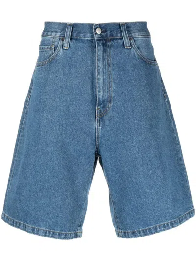 Carhartt Wip Denim Cotton Shorts In Blue