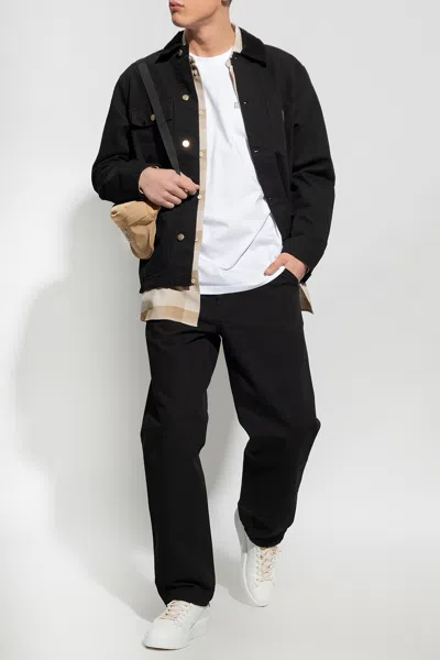 Carhartt Wip Denim Jacket With Logo In Black
