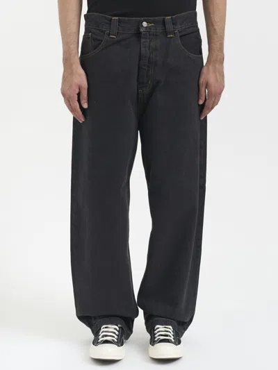 Carhartt Wip Denim Smith Brandon Trousers In Black