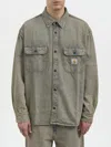Carhartt Oversized Shirt Crafted From Sandblasted Cotton Denim In Green