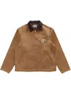 Carhartt Og Detroit Corduroy-collar Jacket In Brown