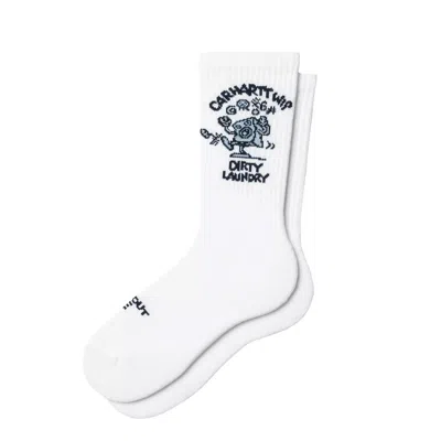 Carhartt Wip Dirty Laundry Socks White In Transparent