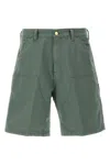 Carhartt Double Knee Bermuda And Short Green In Green