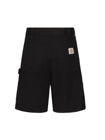 Carhartt Wip Double Knee Black Cotton Shorts