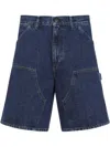 Carhartt Double Knee Denim Shorts In Blue