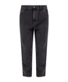 Carhartt Double Knee Pant Straight Leg In Black Stone Washed