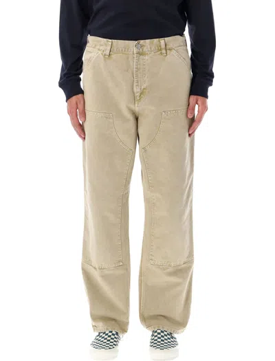 Carhartt Workwear Canvas Pants Reinforced Knee Design In Neutral