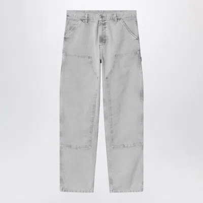 CARHARTT CARHARTT WIP  DOUBLE KNEE PANT BLACK CHALK WASH