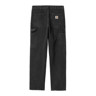 Carhartt Wip Double Knee Pant Black Stone Washed Denim