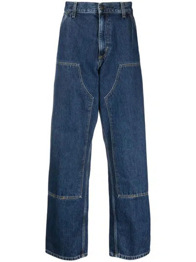 Carhartt Nash Dklow-rise Panelled Jeans In Blue