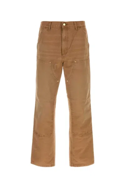 Carhartt Wip Double Knee Pant In Camel