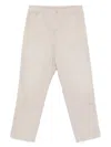 Carhartt Double Knee Cotton Blend Trousers In 2or4o Dusky Beige
