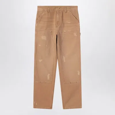 Carhartt Wip Double Knee Pant Hamilton Brown In Beige