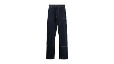 Pre-owned Carhartt Wip Double Knee Pant In Rinsed Blue