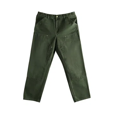 Pre-owned Carhartt Wip Double Knee Pant 'olive (stone Canvas)' | Green | Men's Size 34