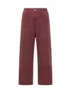 Carhartt Wip Double Knee Pant In Red