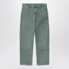 Carhartt Wip Double Knee Pant Silver Pine In Gray