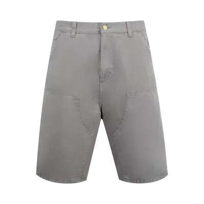 Pre-owned Carhartt Wip Double Knee Short 'yosemite' | Grey | Men's Size 29 In Gray