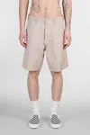 Carhartt Tailored Shorts With Pockets And Belt Loops In Beige