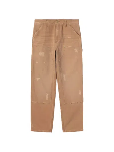 Carhartt Wip Double Knee Trousers In Brown