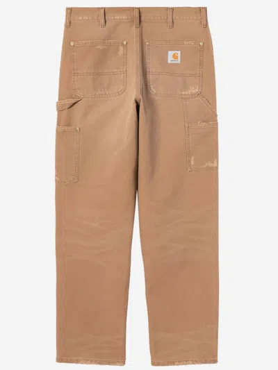 Carhartt Wip Double-knee Organic Cotton Cargo Pants In Brown