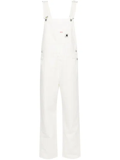 Carhartt Straight-leg Canvas Dungarees In White