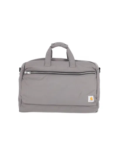Carhartt Wip Durable 100% Nylon Suitcase Bag In Grey