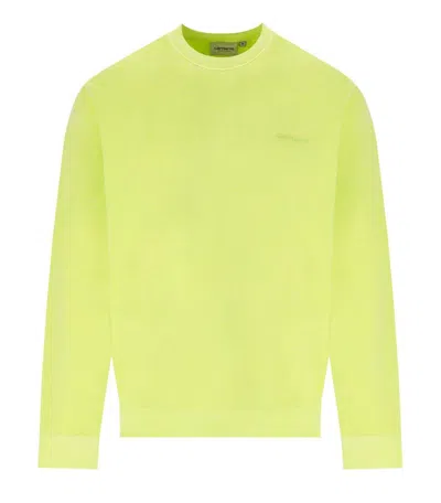 CARHARTT CARHARTT WIP DUSTER SCRIPT ARCTIC LIME SWEATSHIRT